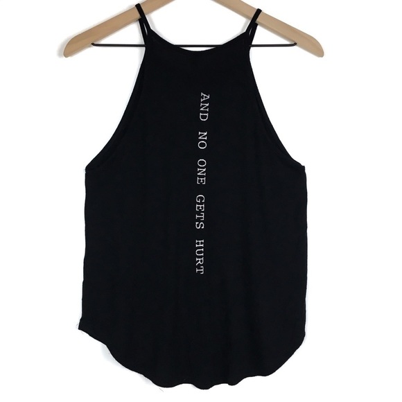 Coffee Cup Tank Top Hi Neck Give Me Coffee & No One Gets Hurt Novelty Shirt Java - Picture 6 of 9